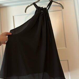 Black Tie Halter Top